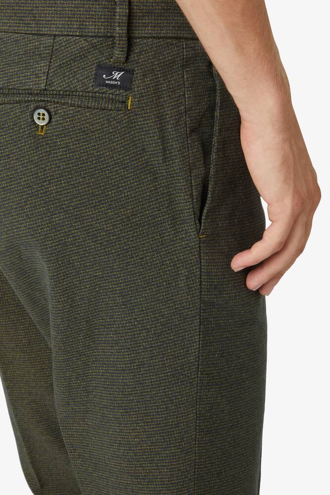 rinascente Mason's Chino ny micro pied de poule pant - Green