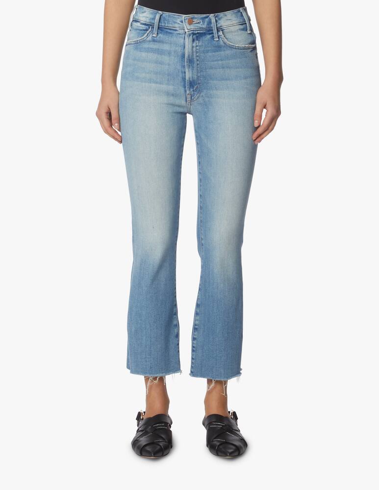 rinascente MOTHER Hustler high rise ankle flare jeans - light blue