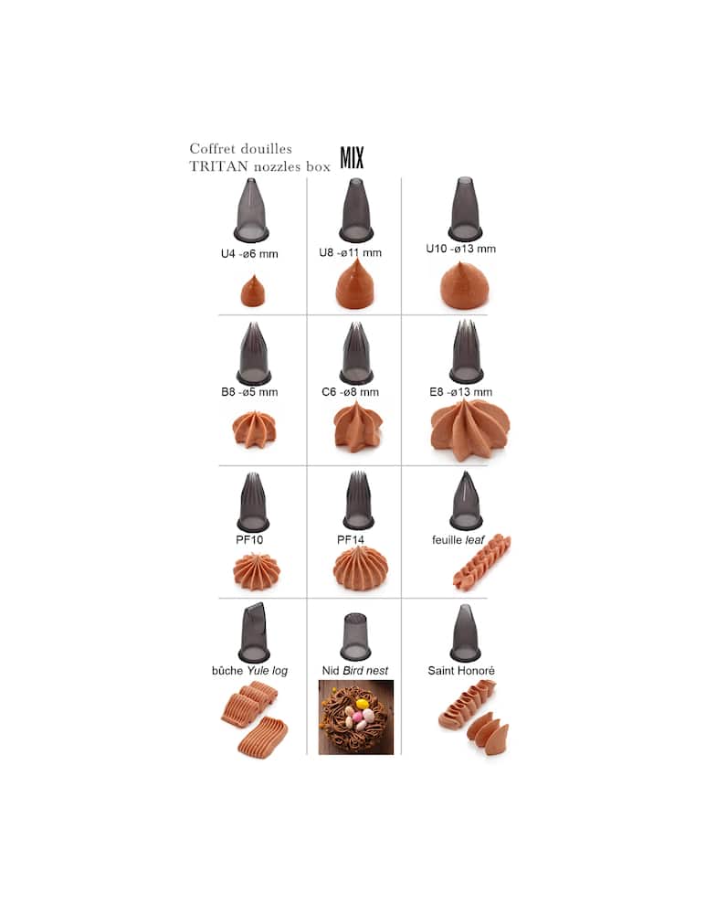 rinascente De Buyer Set 12 Beccucci In Tritan E 2 Supporti Sac A Poche - Grigio