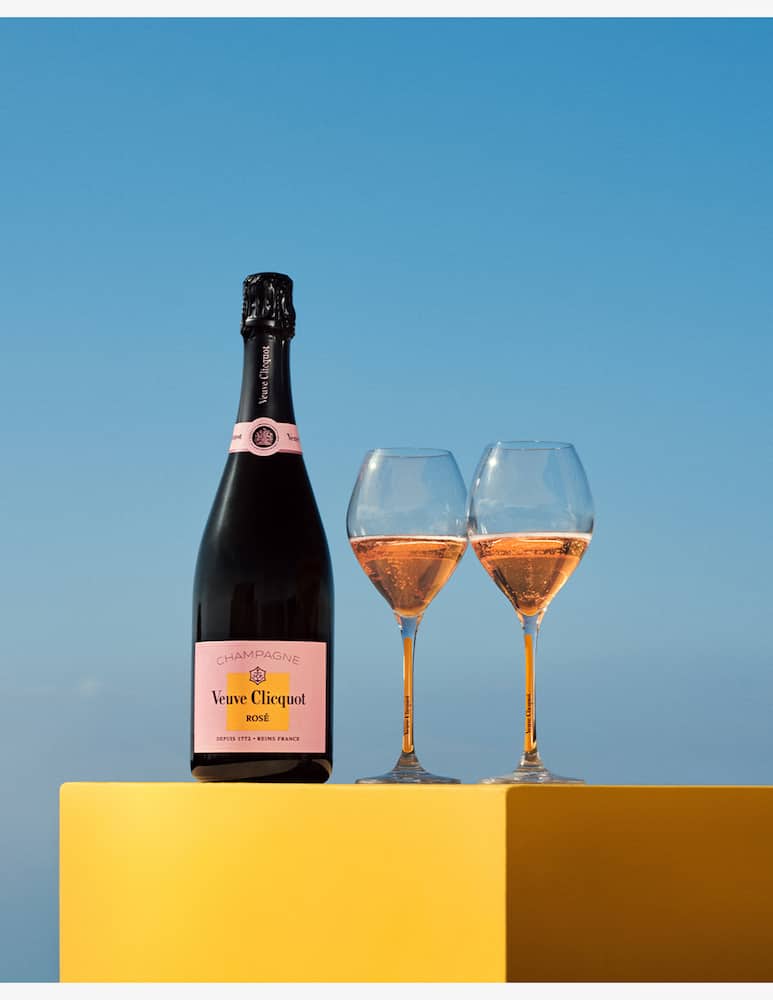 rinascente Veuve Clicquot Sun Totem with Brut Rosé 75cl Limited Edit