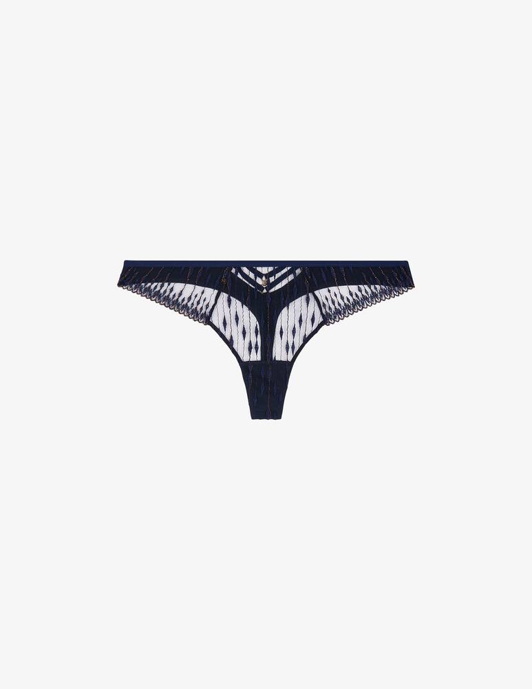 rinascente Aubade Tanga in tulle ricamato
