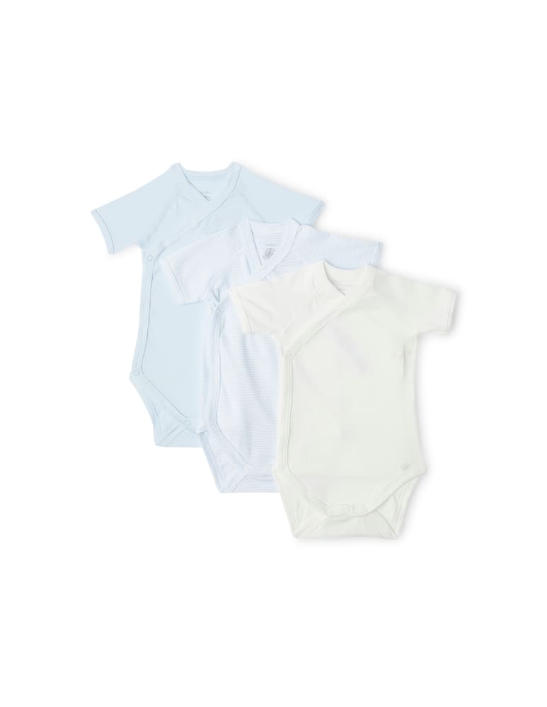 Petit Bateau Short sleeve bodyuit - Light blue - picture 1 Petit Bateau Short sleeve bodyuit - Light blue - picture 1