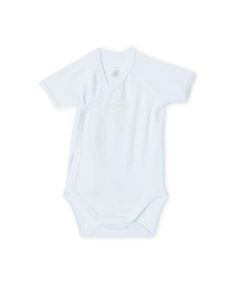 Petit Bateau Short sleeve bodyuit - Light blue - picture 3 Petit Bateau Short sleeve bodyuit - Light blue - picture 3