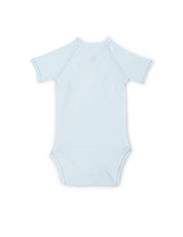 Petit Bateau Short sleeve bodyuit - Light blue - picture 5 Petit Bateau Short sleeve bodyuit - Light blue - picture 5