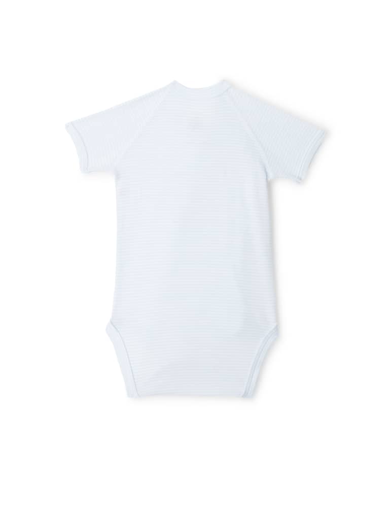 Petit Bateau Short sleeve bodyuit - Light blue - picture 6 Petit Bateau Short sleeve bodyuit - Light blue - picture 6