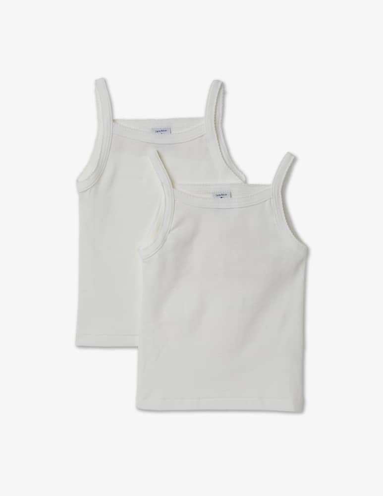 Petit Bateau Confezione di 2 canottiere - Bianco - immagine 1 Petit Bateau Confezione di 2 canottiere - Bianco - immagine 1