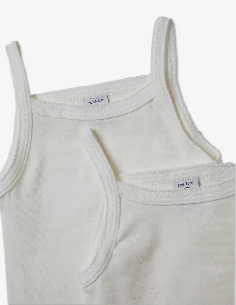 rinascente Petit Bateau Confezione di 2 canottiere - Bianco