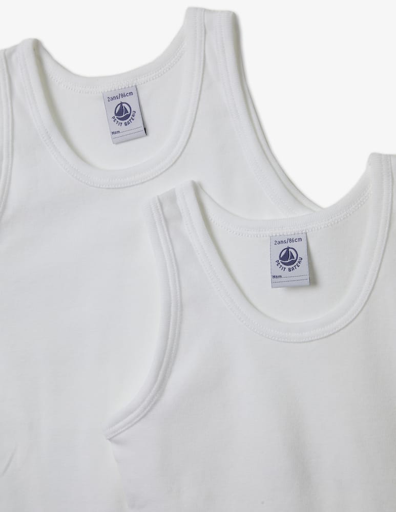 Petit Bateau Confezione di 2 canotte - Bianco - immagine 2 Petit Bateau Confezione di 2 canotte - Bianco - immagine 2