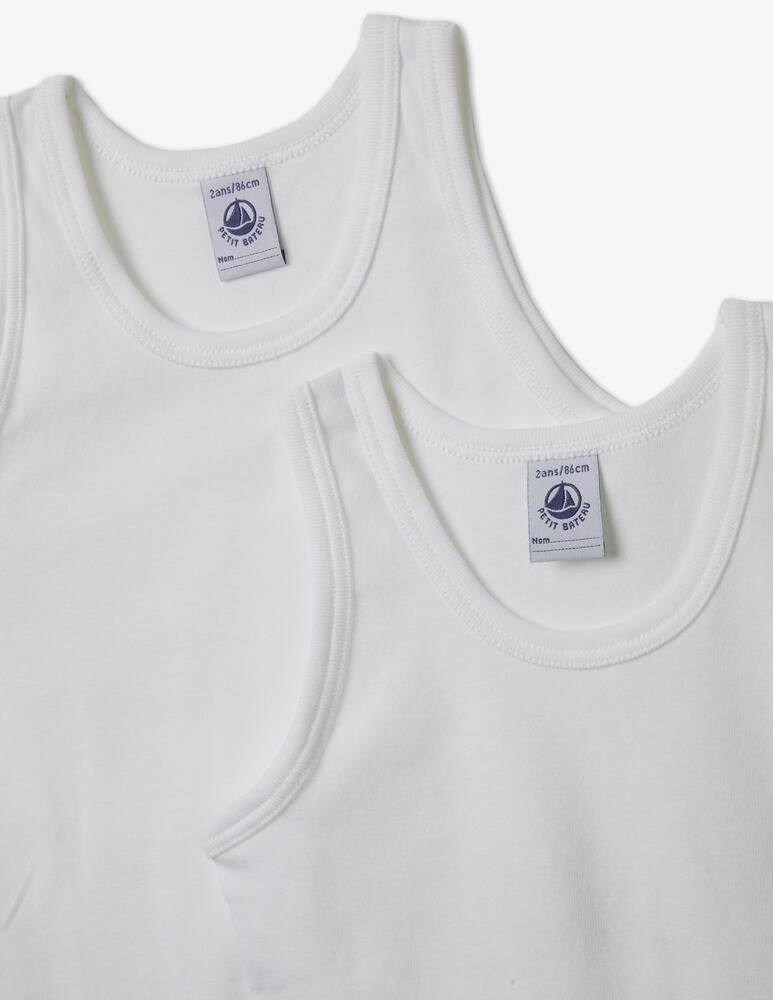 rinascente Petit Bateau Confezione di 2 canotte - Bianco