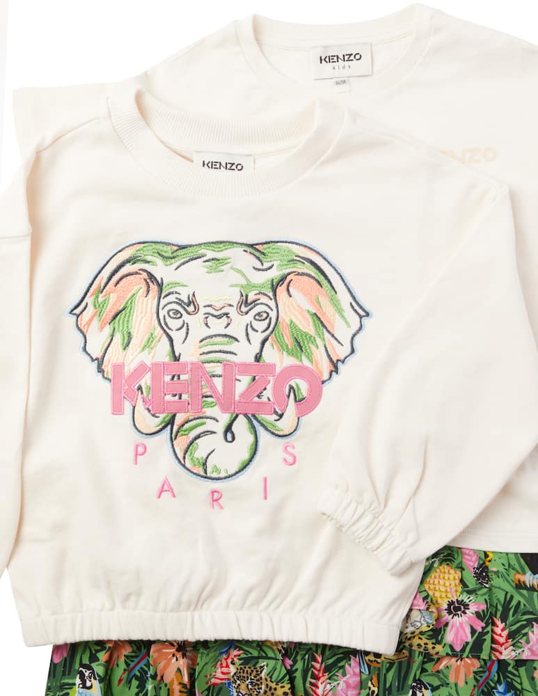 Kenzo Vestitino e felpa in cotone - Beige - immagine 2 Kenzo Vestitino e felpa in cotone - Beige - immagine 2
