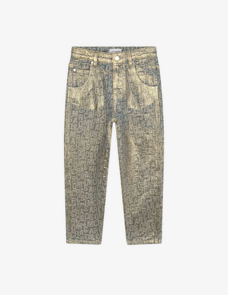The Marc Jacobs Jumbled logo jacquard denim effetto gold - picture 1