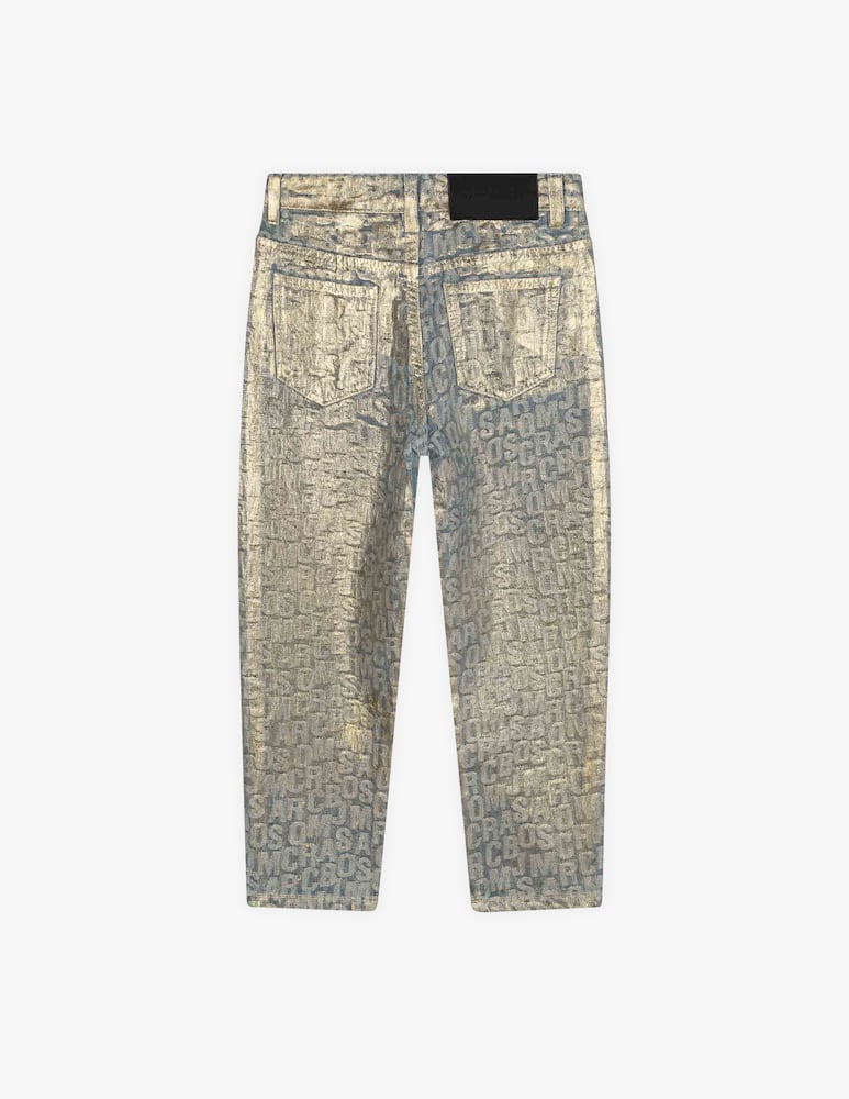 rinascente The Marc Jacobs Logo jacquard denim effetto oro
