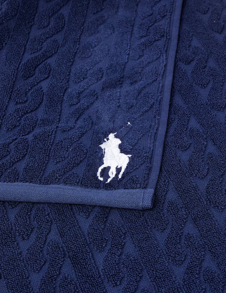 Ralph Lauren Cable shower towel 92x183 blue Rinascente.it