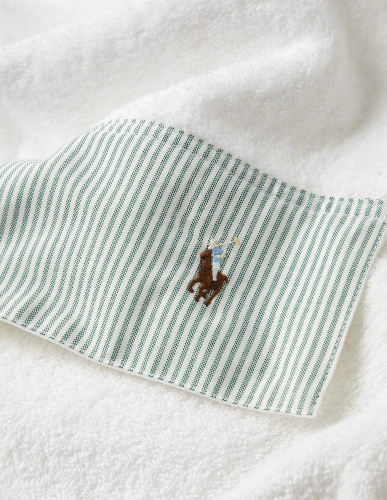 rinascente Ralph Lauren Home Oxford Evergre Bath Towel - green