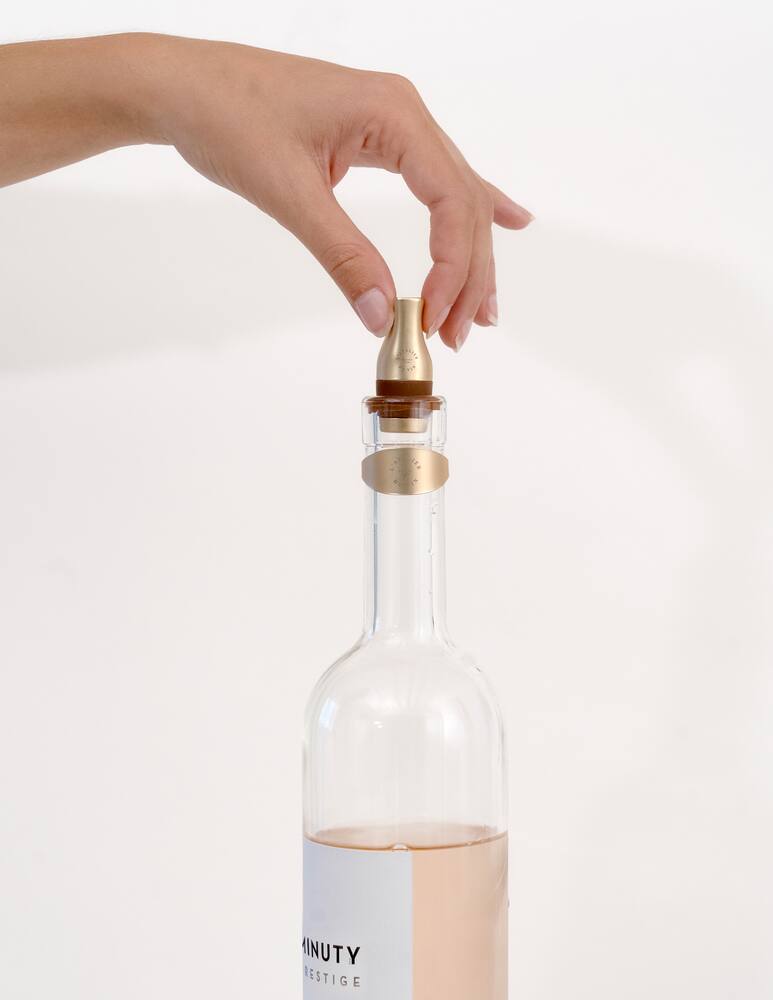 rinascente L'Atelier du Vin Les Bijoux Set 3 chiudibottiglie e anello per vino - Marrone