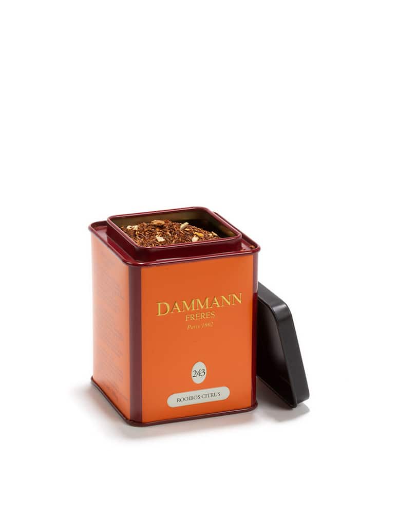 Dammann Frères Tè Rooibos Citrus in lattina da 100 gr. - immagine 1 Dammann Frères Tè Rooibos Citrus in lattina da 100 gr. - immagine 1