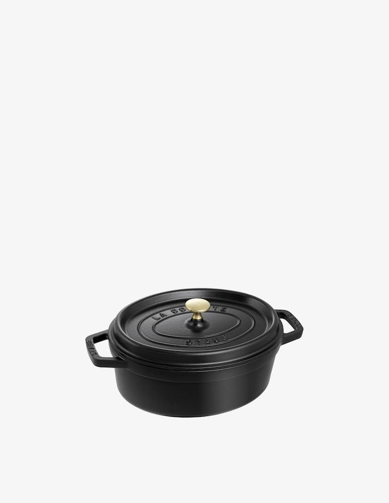 rinascente Staub Cocotte Oval Black 31 cm