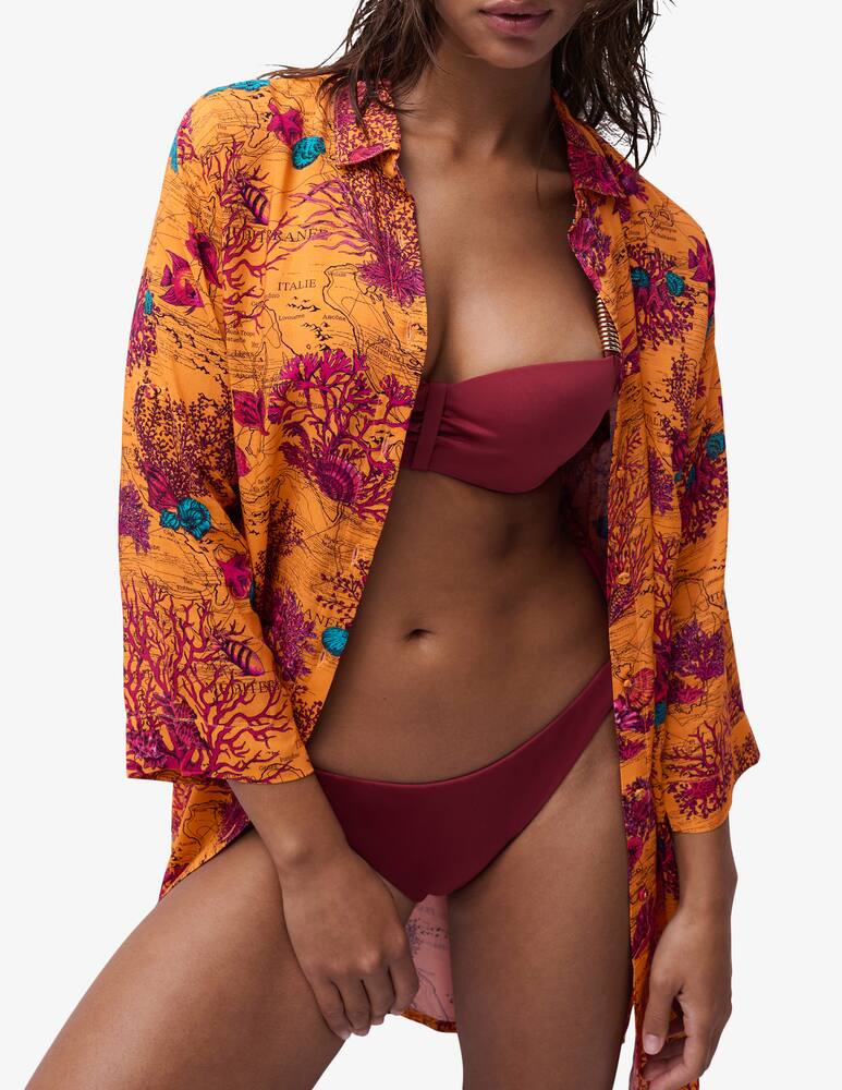 rinascente Chantelle Coral print shirt