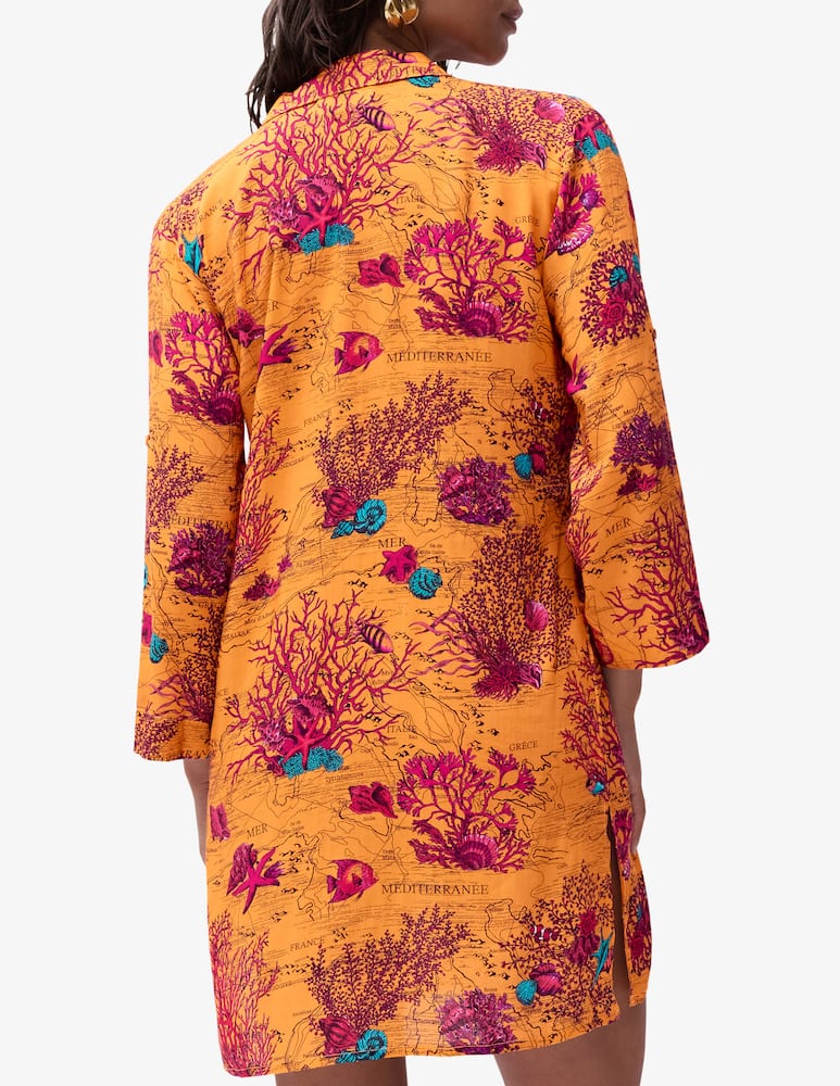 rinascente Chantelle Coral print shirt