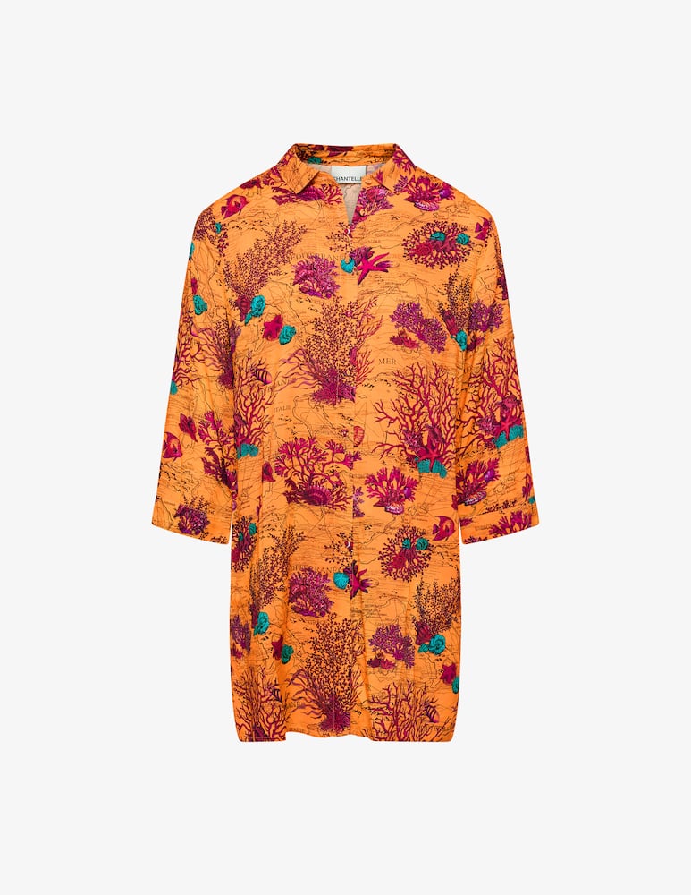 rinascente Chantelle Coral print shirt