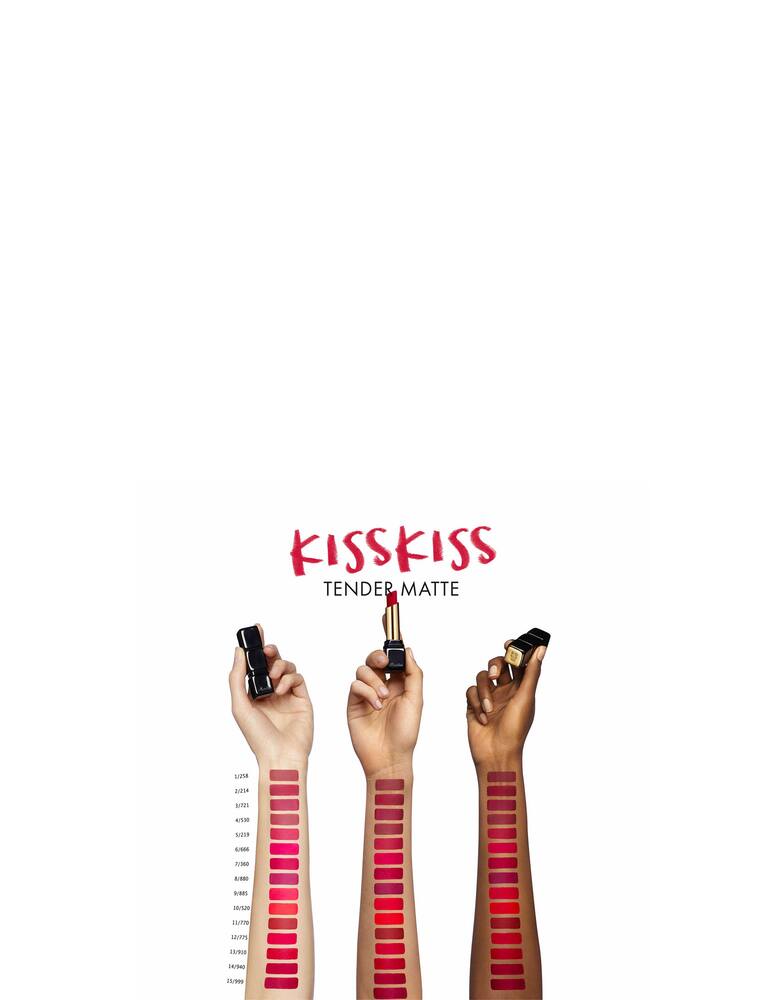 rinascente Guerlain KissKiss Tender Matte rossetto matte luminoso comfort 16 ore