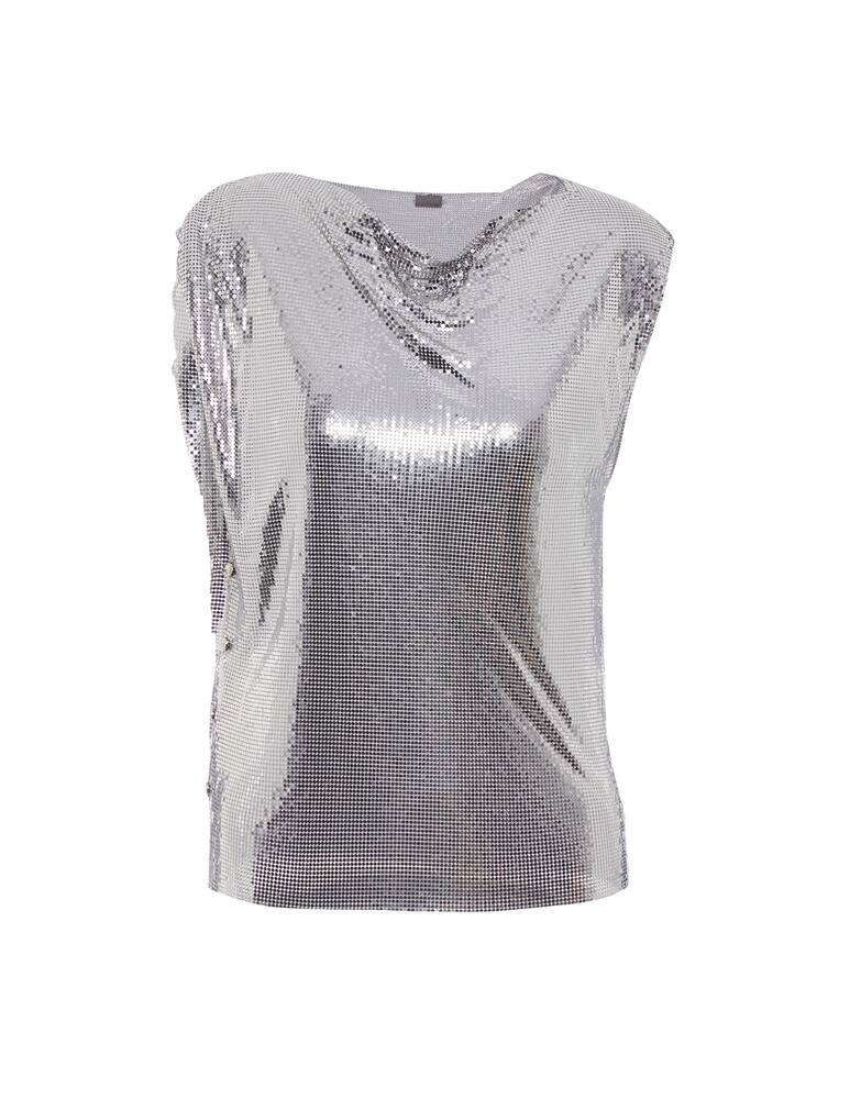 rinascente Rabanne Draped mesh top