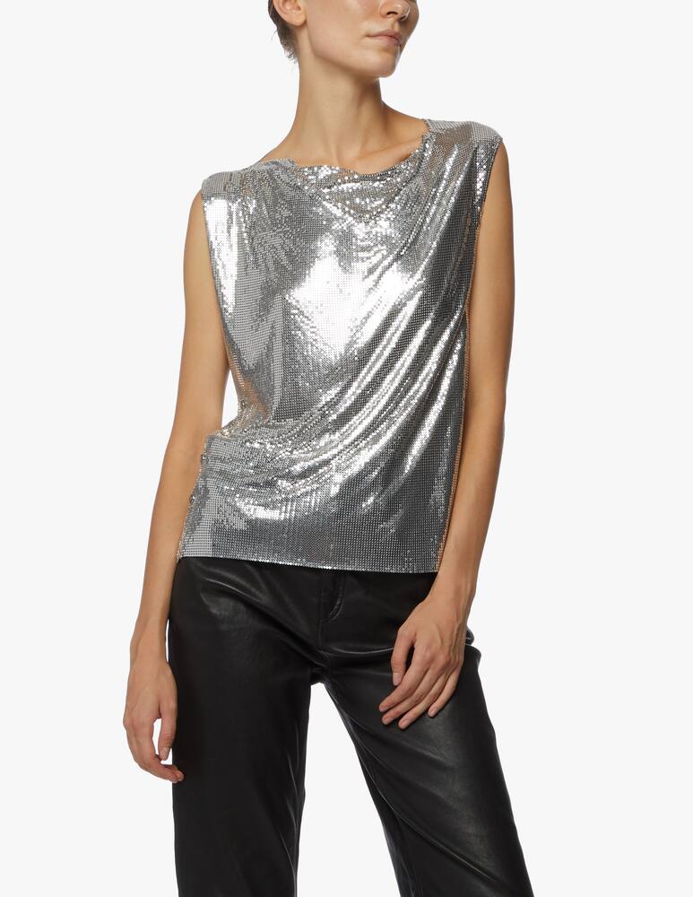 rinascente Rabanne Draped mesh top