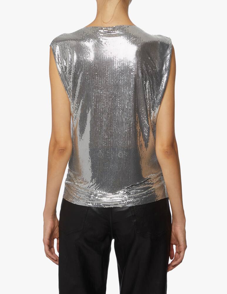 rinascente Rabanne Draped mesh top