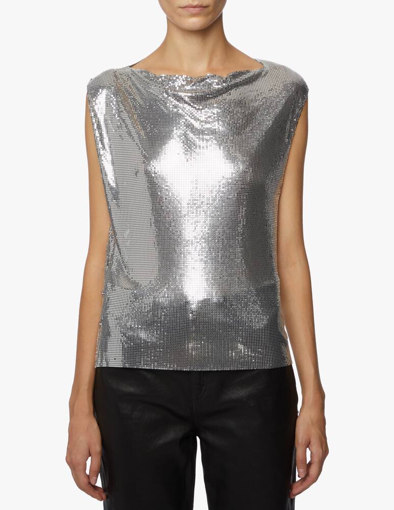rinascente Rabanne Draped mesh top