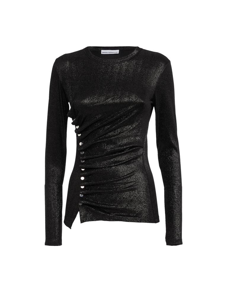 rinascente Rabanne Stretch lurex jersey long sleeves top