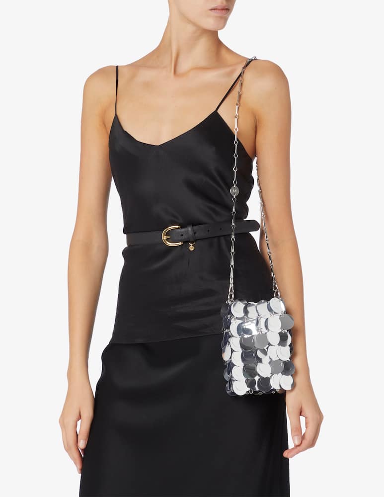 rinascente Rabanne Sparkle mini pailettes bag
