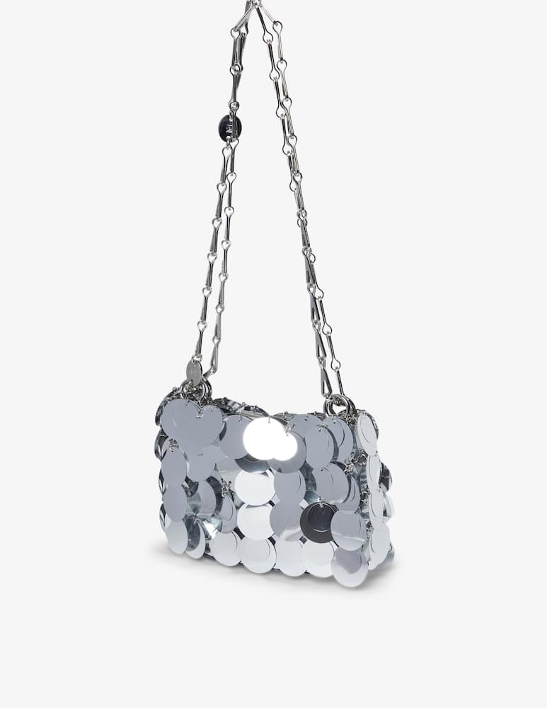 Rabanne Borsa scintillante in nano paillettes - immagine 3
