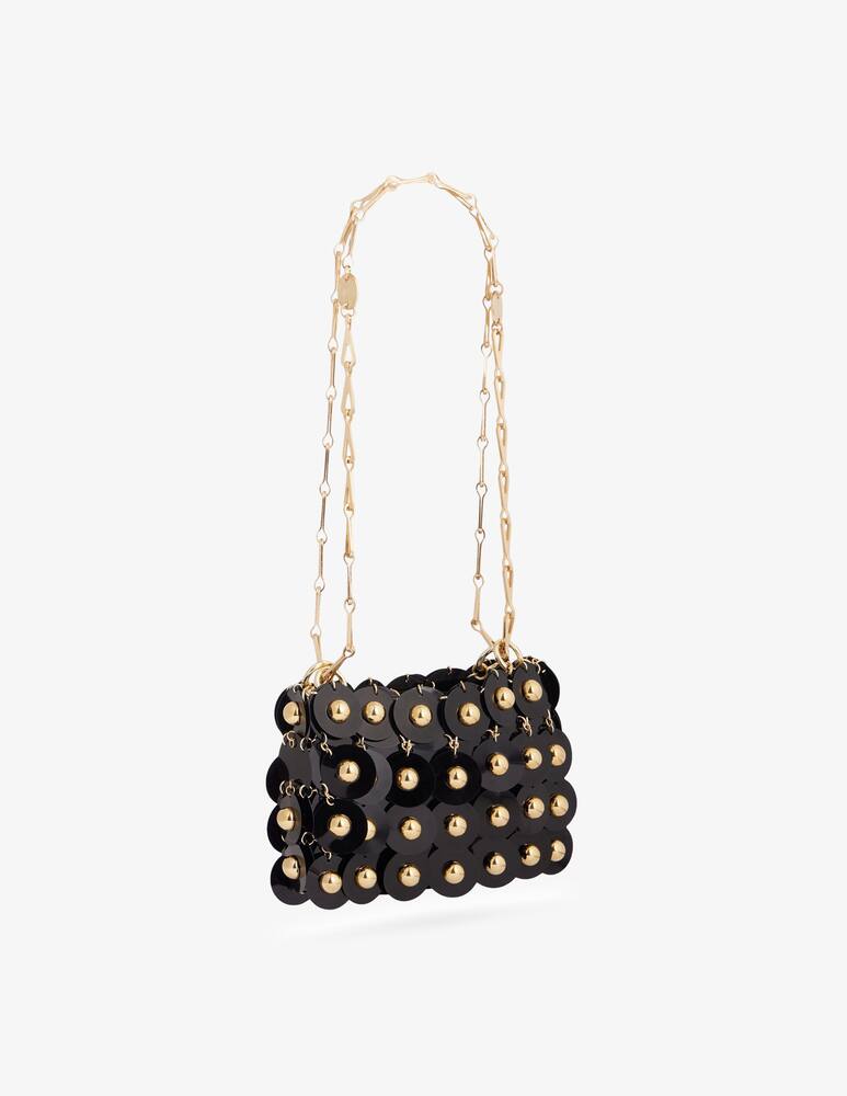 rinascente Rabanne Borsa Black Sparkle Nano Sphere