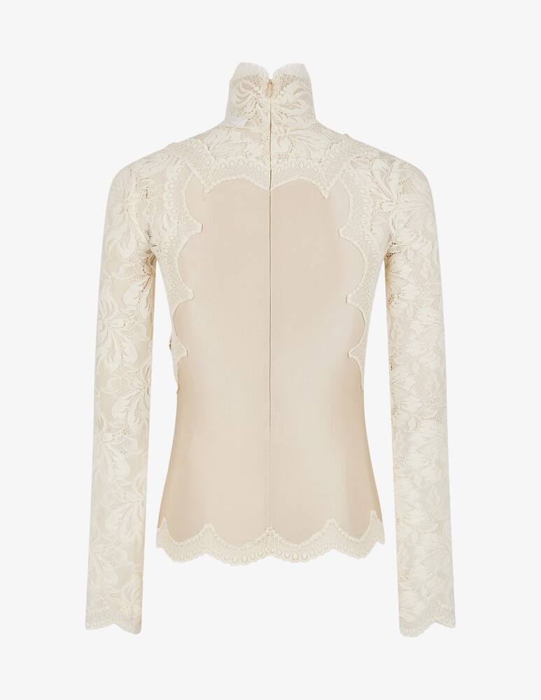rinascente Rabanne Lace high-neck top