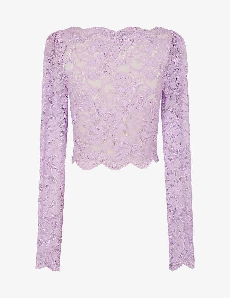 rinascente Rabanne Top in pizzo a manica lunga