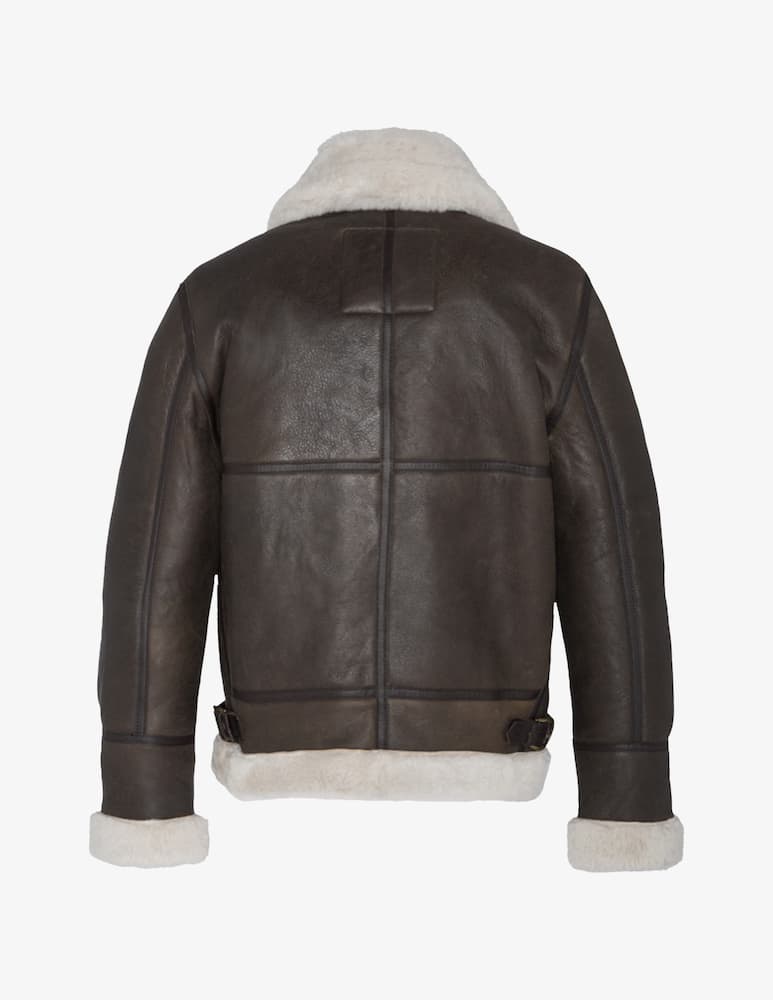 rinascente Schott Sheepskin coat with zip