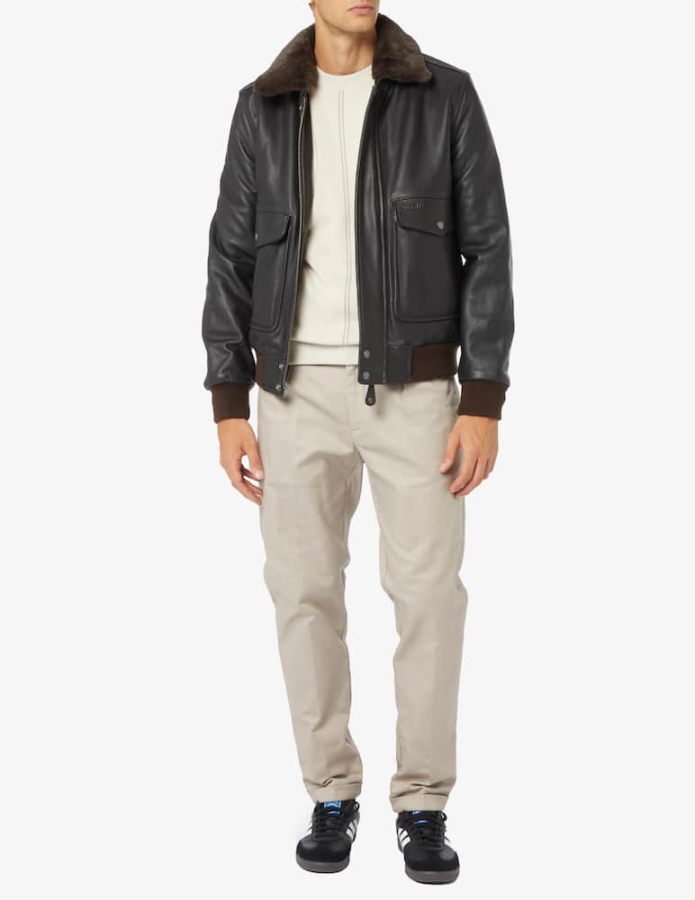 rinascente Schott Aviator leather jacket