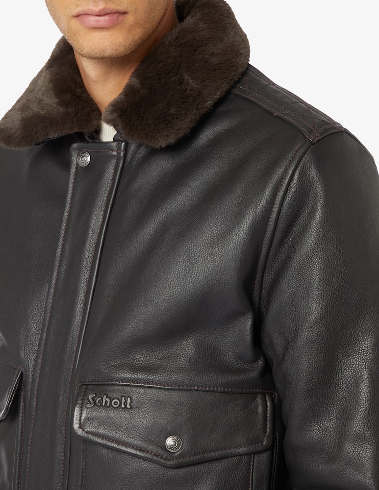 rinascente Schott Aviator leather jacket