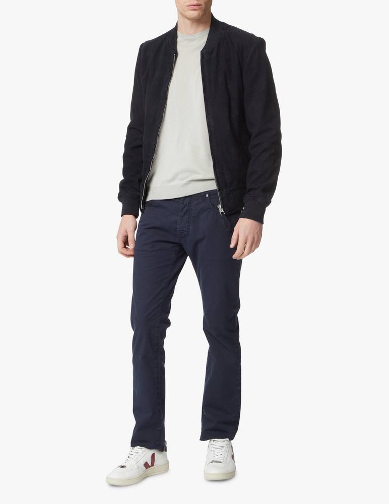 rinascente Schott Suede bomber jacket - blue