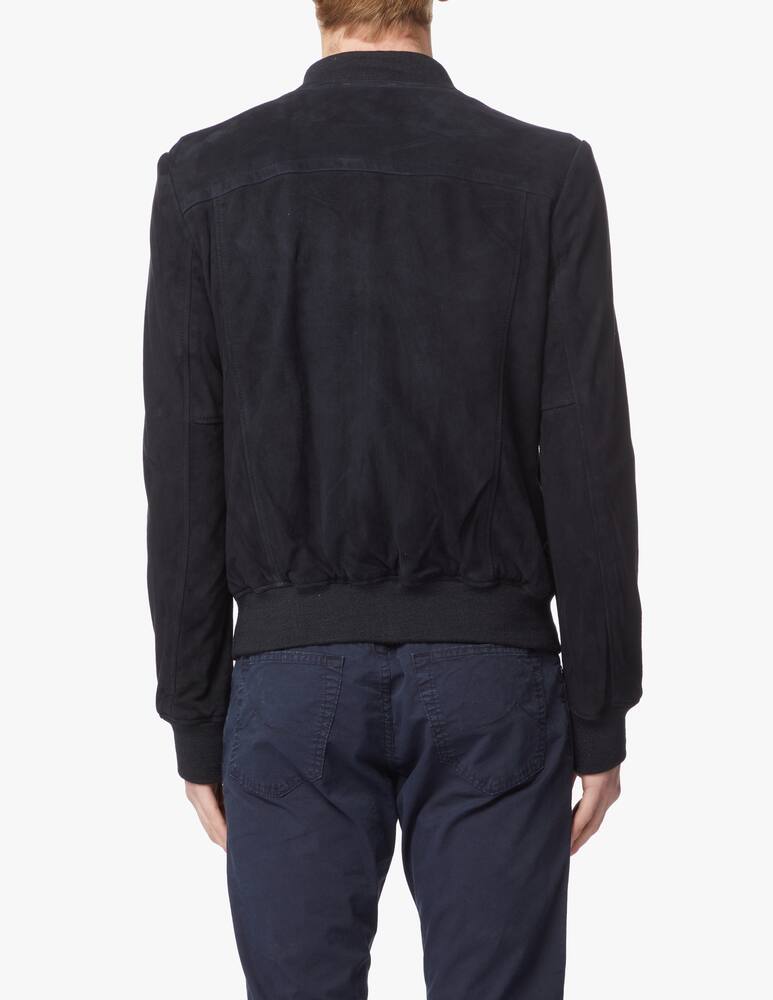 rinascente Schott Suede bomber jacket - blue