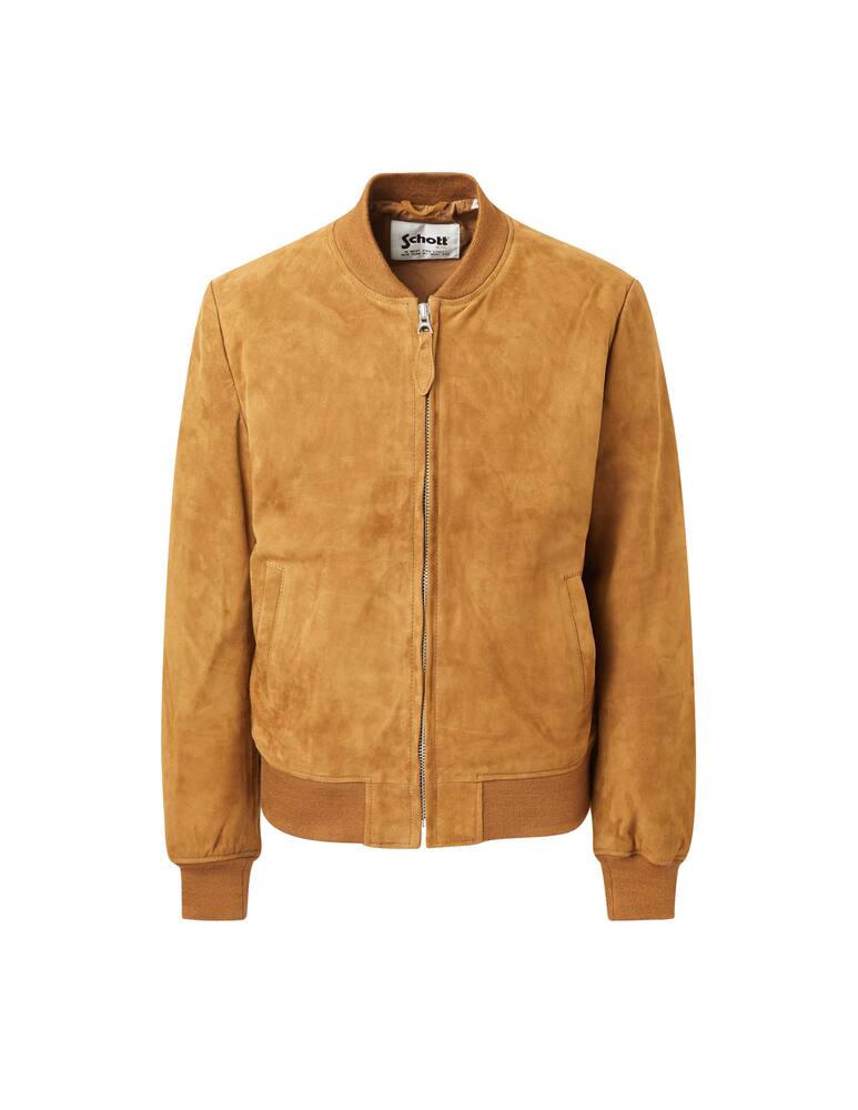 rinascente Schott Suede bomber jacket - brown
