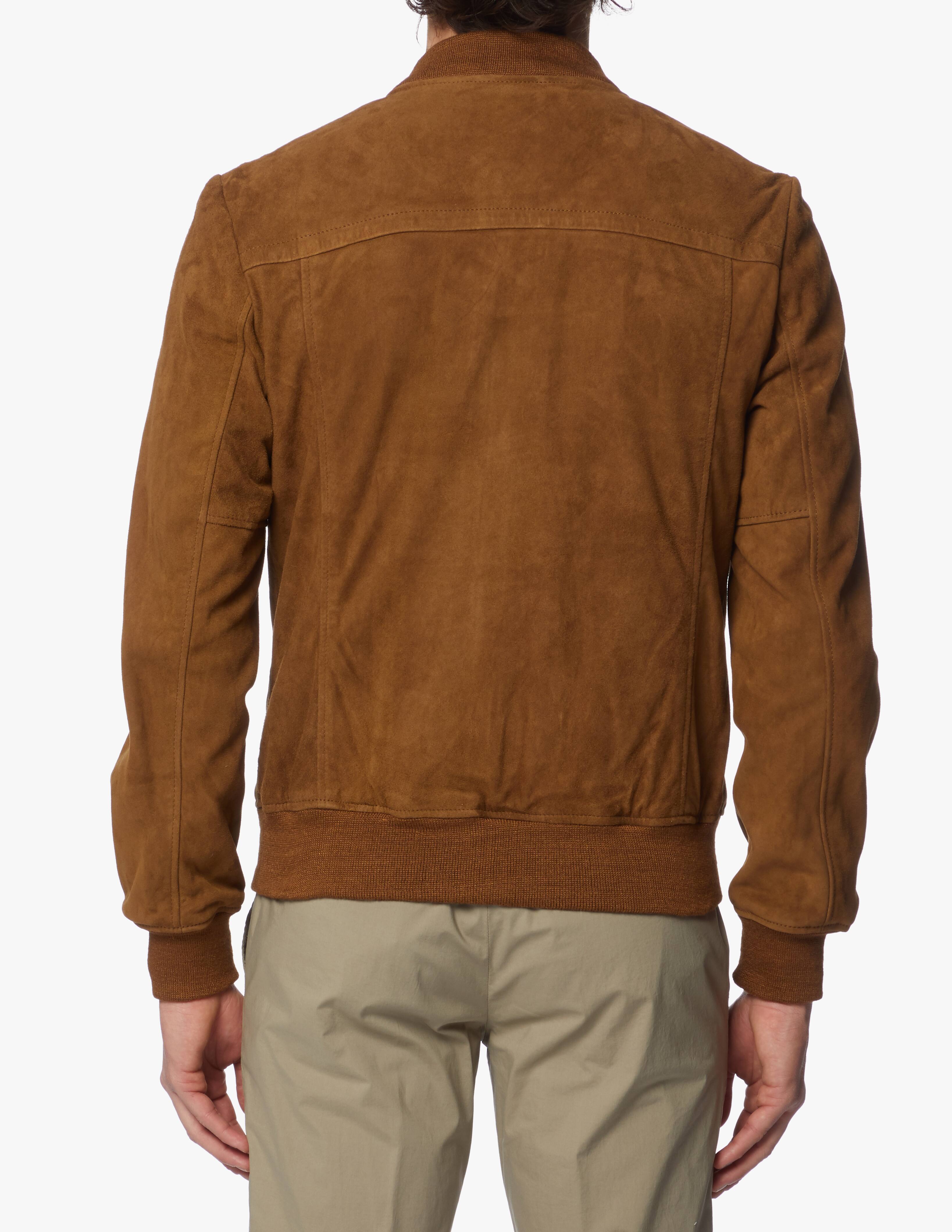 schott suede bomber