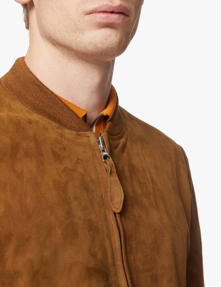 rinascente Schott Suede bomber jacket - brown