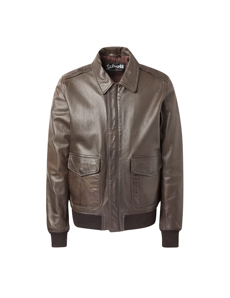 rinascente Schott Aviator bomber jacket - brown