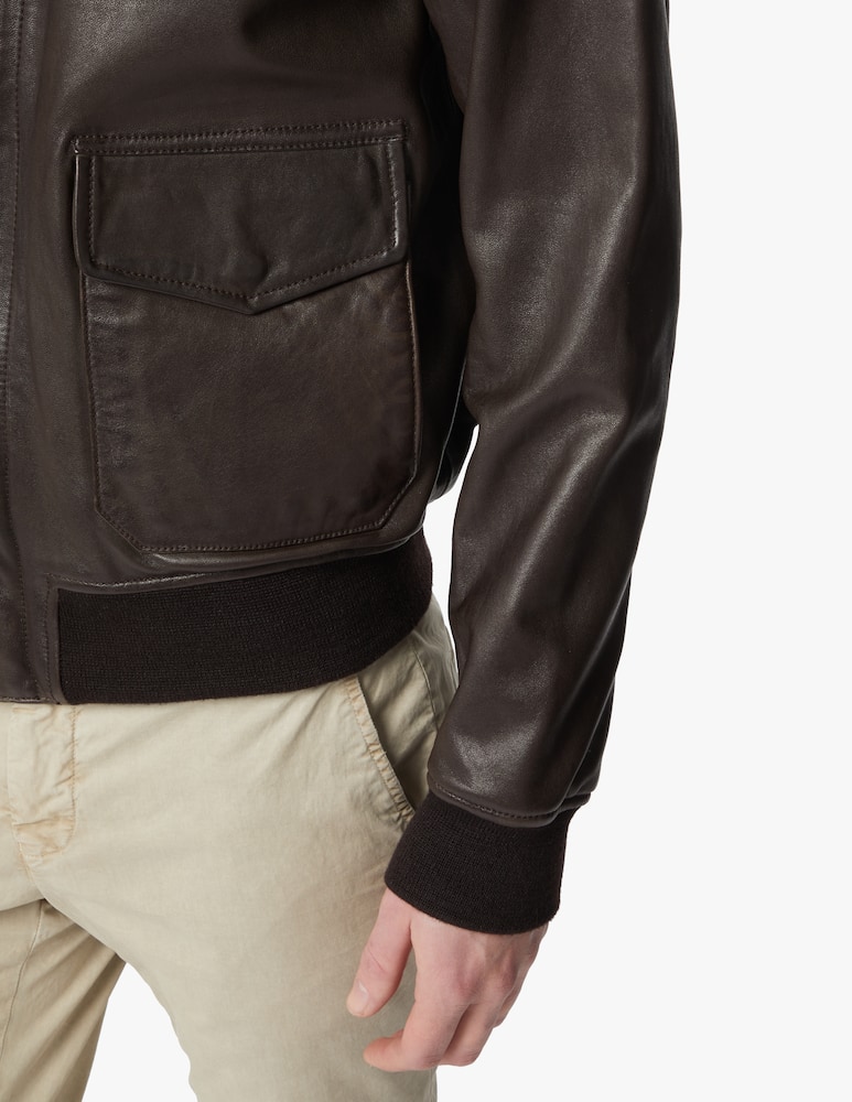 rinascente Schott Aviator bomber jacket - brown