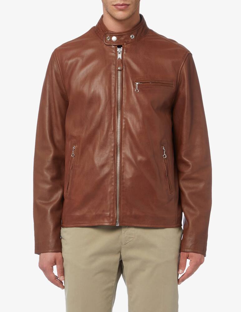 rinascente Schott Smooth leather biker jacket 