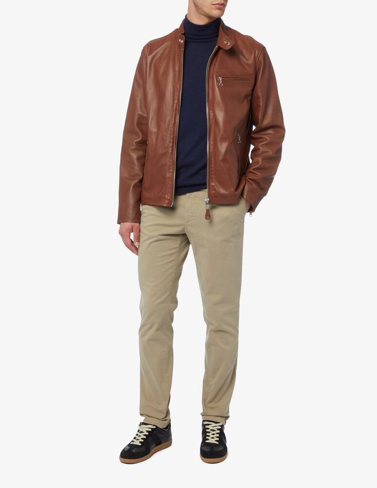 rinascente Schott Smooth leather biker jacket 