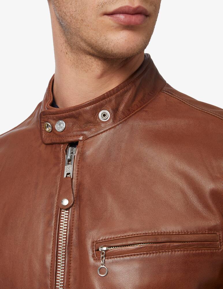 rinascente Schott Smooth leather biker jacket 