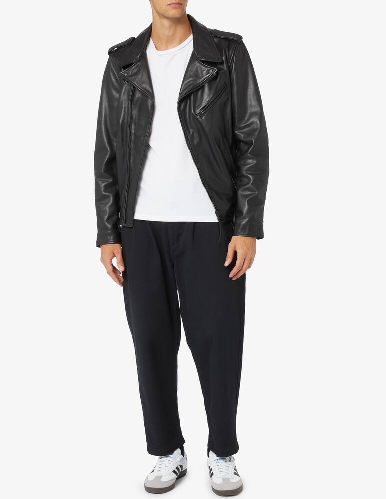 rinascente Schott Giacca chiodo pelle cintura