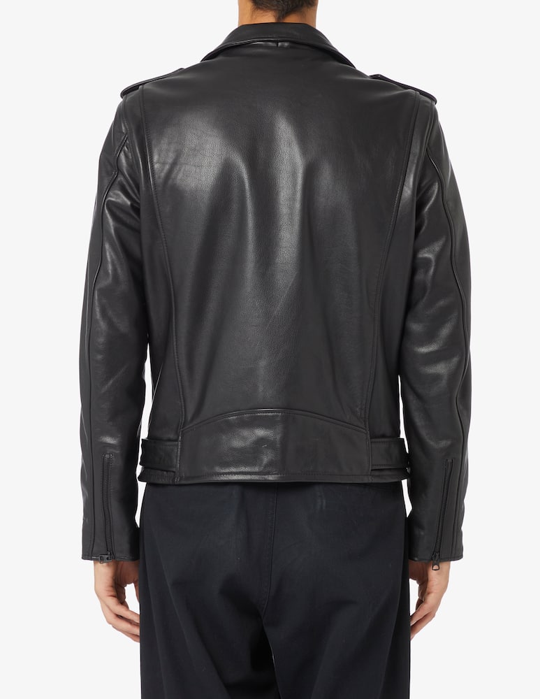 rinascente Schott Giacca chiodo pelle cintura